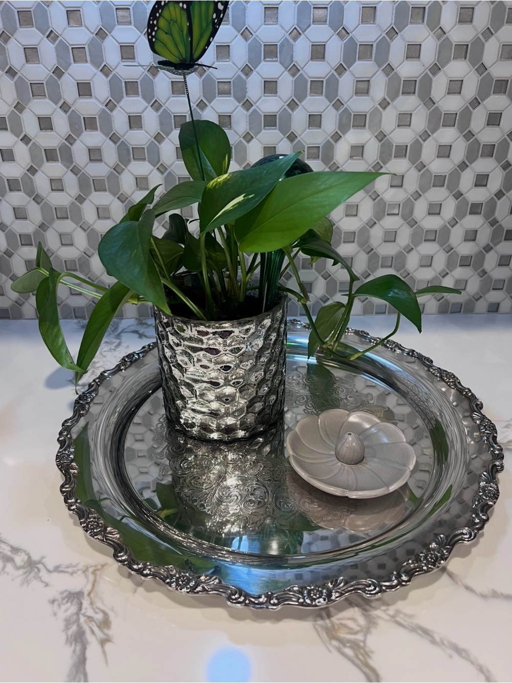 Vintage Wm A Rogers/Oneida Silver Plated 15" Serving Tray/Platter